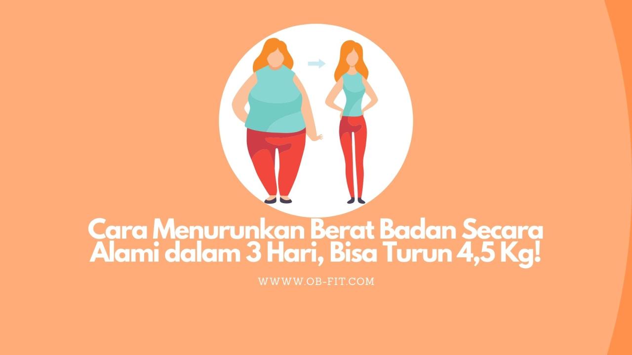 √ Cara Menurunkan Berat Badan Secara Alami