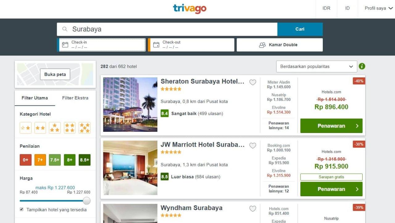 Perbandingan Platform Booking Hotel Yang Populer dan Terpercaya